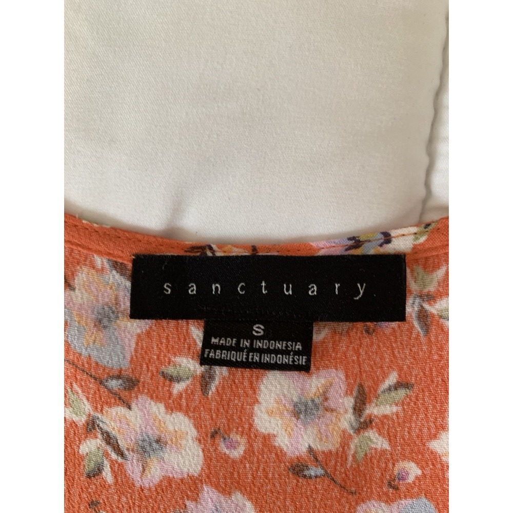 SANCTUARY Flower Print Mini Wrap Dress with Tie Women's Size Small - Picture 2 of 8